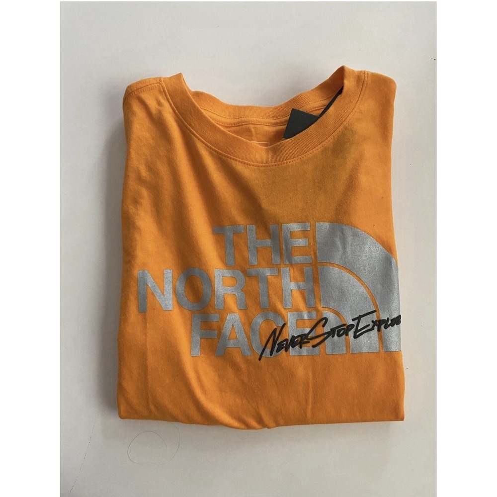 The North Face Men's Long Sleeve Orange T-Shirt Size L